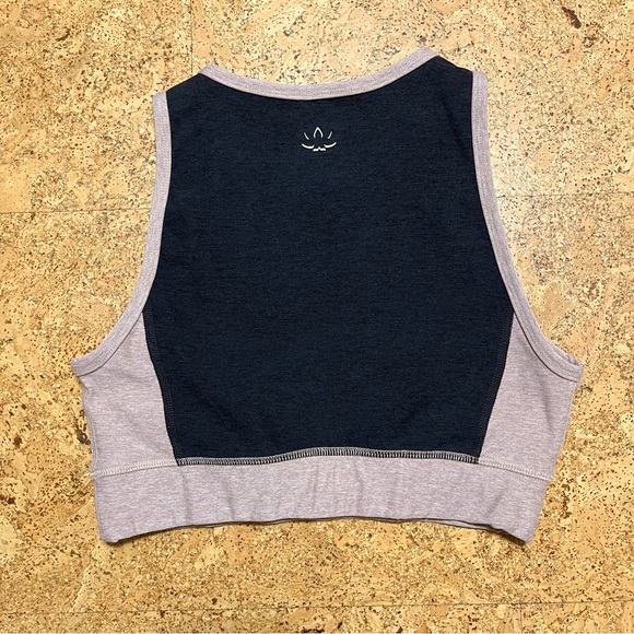 Beyond Yoga Space Dyed On Block Bra In Darkest Night Chai Colorblock Sz S - Picture 7 of 11